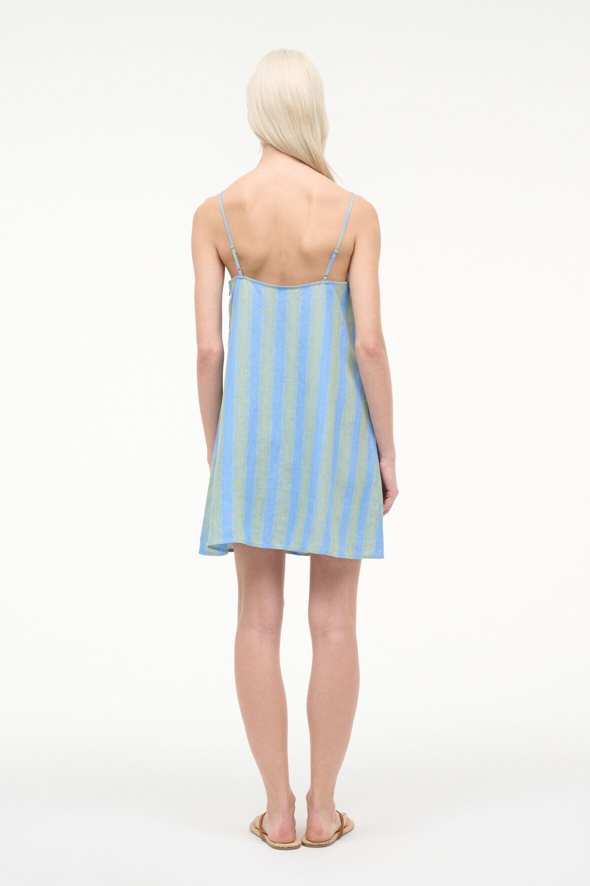 LAURA LINEN MINI DRESS | SEAPORT STRIPE