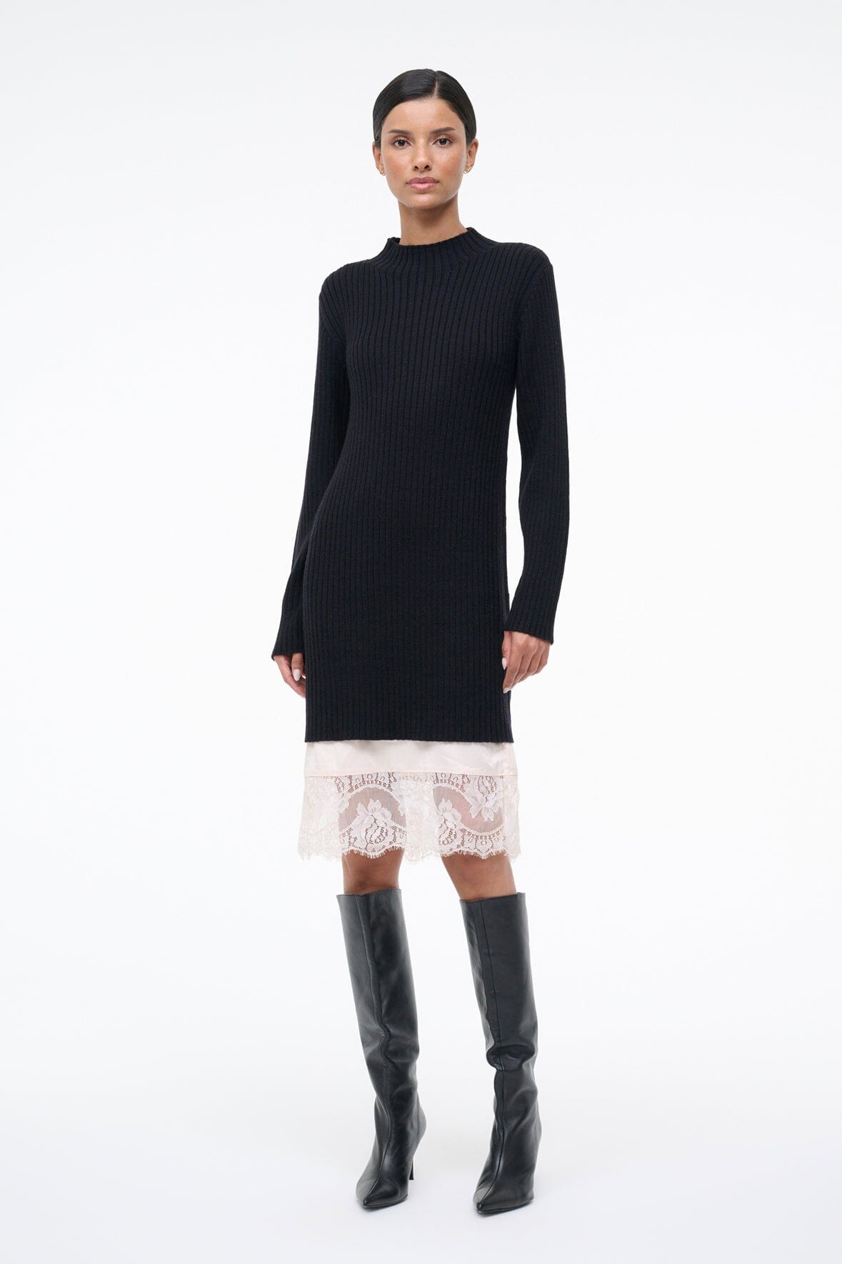 WILLOW SWEATER DRESS | BLACK